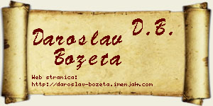 Daroslav Bozeta vizit kartica